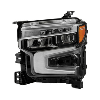 Spyder® - Driver Side Black Factory Style Projector LED Headlight with White DRL