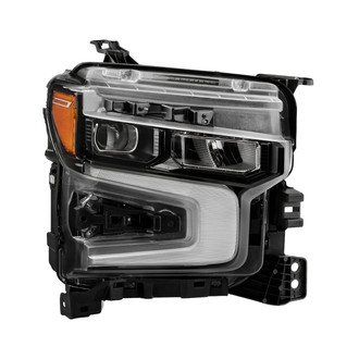 Spyder® - Passenger Side Black Factory Style Projector LED Headlight with White DRL