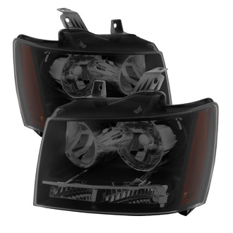 Spyder® - Driver and Passenger Side Black/Smoke Euro Headlights