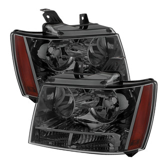Spyder® - Driver and Passenger Side Chrome/Smoke Euro Headlights