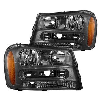 Spyder® - Driver and Passenger Side Black Euro Headlights