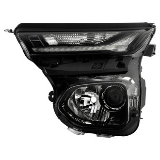Spyder® - Driver Side Black Factory Style Projector Headlight with LED DRL