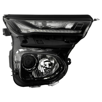 Spyder® - Passenger Side Black Factory Style Projector Headlight with LED DRL