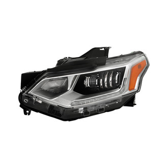 Spyder® - Driver Side Black/Chrome Factory Style Projector LED Headlight with DRL