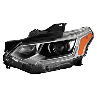 Spyder® - Driver Side Black/Chrome Factory Style Projector Headlight with LED DRL