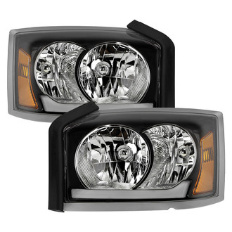 Spyder® - Driver and Passenger Side Black LED DRL Bar Headlights