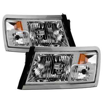 Spyder® - Driver and Passenger Side Chrome Factory Style Headlights