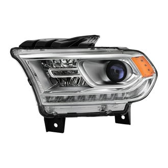 Spyder® - Driver Side Chrome Factory Style Projector Headlight with LED DRL