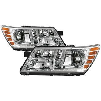 Spyder® - Driver and Passenger Side Chrome Factory Style Headlights