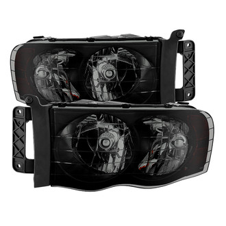 Spyder® - Driver and Passenger Side Black/Smoke Euro Headlights