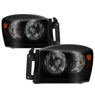Spyder® - Driver and Passenger Side Black/Smoke Euro Headlights