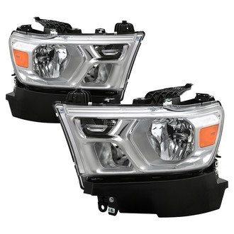Spyder® - Driver and Passenger Side Chrome Factory Style Headlights