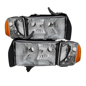 Spyder® - Driver and Passenger Side Chrome Euro Headlights