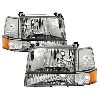Spyder® - Driver and Passenger Side Chrome Euro Headlights