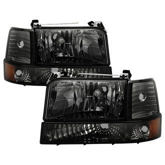 Spyder® - Driver and Passenger Side Chrome/Smoke Euro Headlights