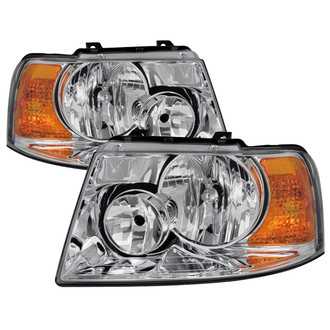 Spyder® - Driver and Passenger Side Chrome Factory Style Headlights
