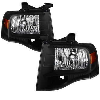 Spyder® - Driver and Passenger Side Black Euro Headlights