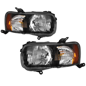 Spyder® - Driver and Passenger Side Black Euro Headlights