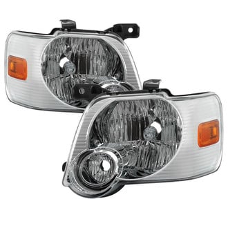 Spyder® - Driver and Passenger Side Chrome Factory Style Headlights
