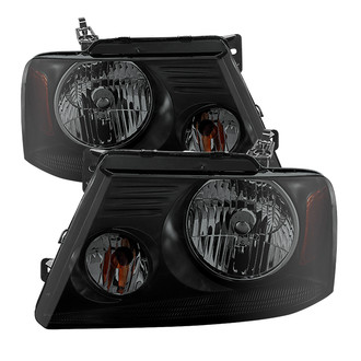 Spyder® - Driver and Passenger Side Black/Smoke Euro Headlights