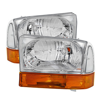 Spyder® - Driver and Passenger Side Chrome Euro Headlights