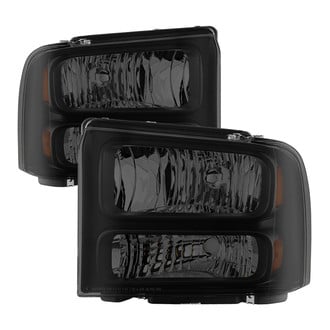Spyder® - Driver and Passenger Side Black/Smoke Euro Headlights
