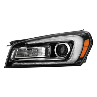Spyder® - Driver Side Black/Chrome Factory Style LED DRL Bar Projector Headlight