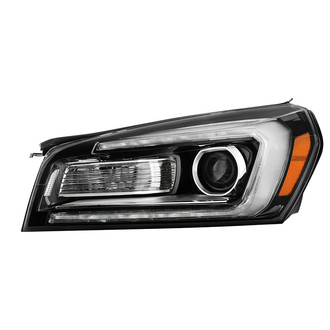 Spyder® - Driver Side Black/Chrome Factory Style LED DRL Bar Projector Headlight