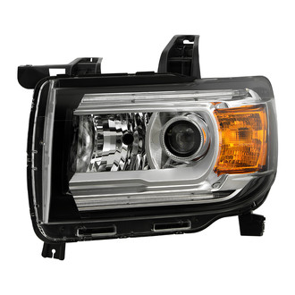 Spyder® - Driver Side Chrome Factory Style Projector Headlight with LED DRL