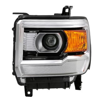 Spyder® - Driver Side Black/Chrome Factory Style Projector Headlight