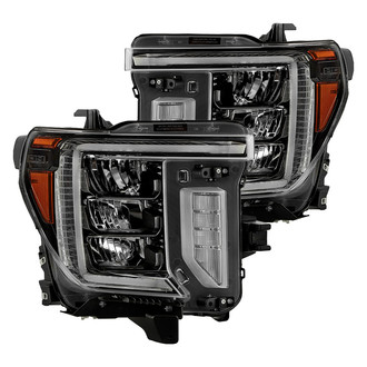 Spyder® - Driver and Passenger Side Black Factory Style LED Headlights with DRL