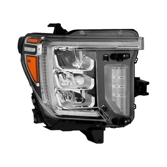 Spyder® - Passenger Side Chrome Factory Style LED Headlight with DRL