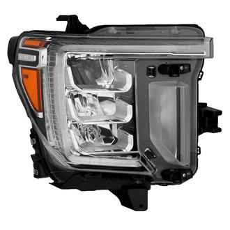 Spyder® - Passenger Side Chrome Factory Style LED Headlight with DRL