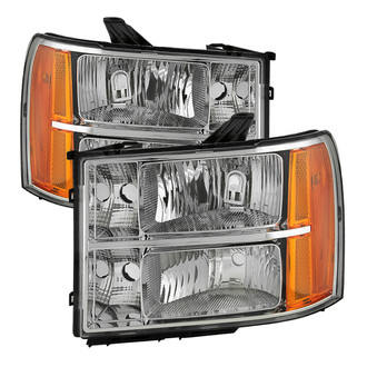 Spyder® - Driver and Passenger Side Chrome Euro Headlights