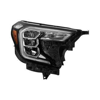 Spyder® - Passenger Side Chrome Factory Style LED Headlight with DRL