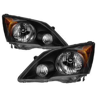 Spyder® - Driver and Passenger Side Black Euro Headlights