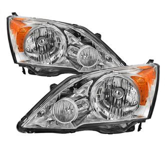 Spyder® - Driver and Passenger Side Chrome Factory Style Headlights