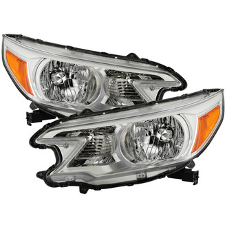 Spyder® - Driver and Passenger Side Chrome Factory Style Headlights