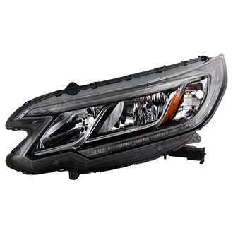 Spyder® - Driver Side Black/Chrome Factory Style Headlight with LED DRL