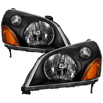 Spyder® - Driver and Passenger Side Black Euro Headlights