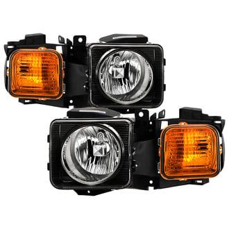Spyder® - Driver and Passenger Side Chrome Factory Style Headlights