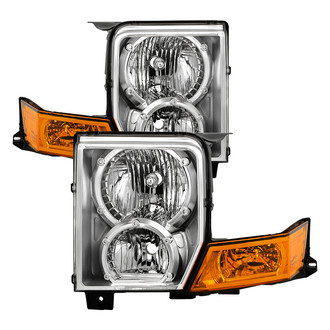 Spyder® - Driver and Passenger Side Chrome Euro Headlights
