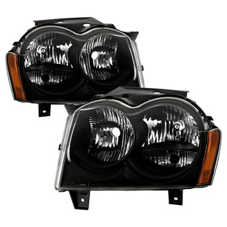 Spyder® - Driver and Passenger Side Black Euro Headlights