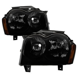 Spyder® - Driver and Passenger Side Black/Smoke Euro Headlights