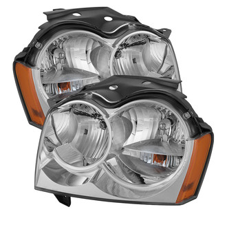 Spyder® - Driver and Passenger Side Chrome Factory Style Headlights