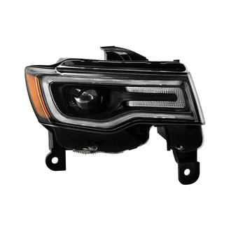 Spyder® - Passenger Side Black Factory Style Projector Headlight with LED DRL
