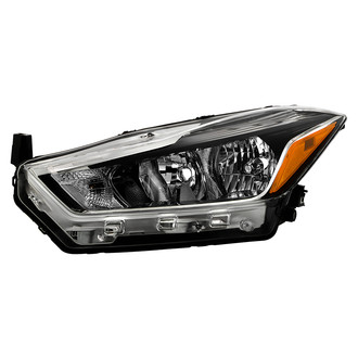 Spyder® - Driver Side Black/Chrome Factory Style Headlight