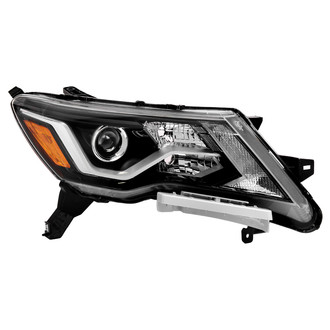Spyder® - Passenger Side Black Factory Style Projector LED Headlight with DRL