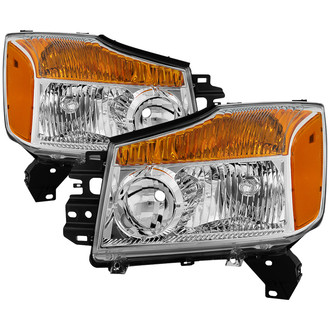 Spyder® - Driver and Passenger Side Chrome Factory Style Headlights