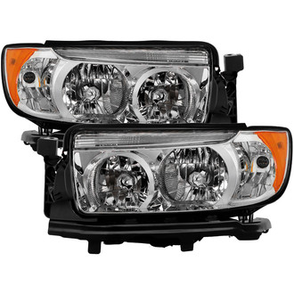 Spyder® - Driver and Passenger Side Chrome Euro Headlights